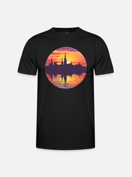 Wiesbaden Skyline - Men's Functional T-Shirt - black