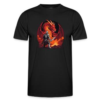 Dragon's Lair Showdown - Men's Functional T-Shirt - black - Front - AI Model Male 178 dark (178cm)