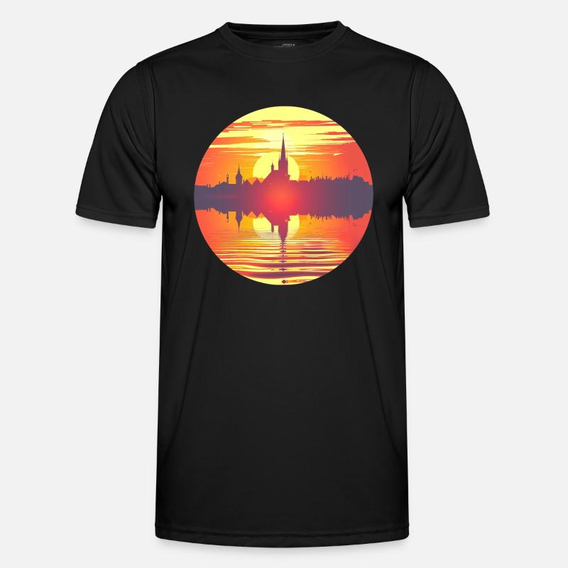 Flensburg Skyline - Men's Functional T-Shirt - black