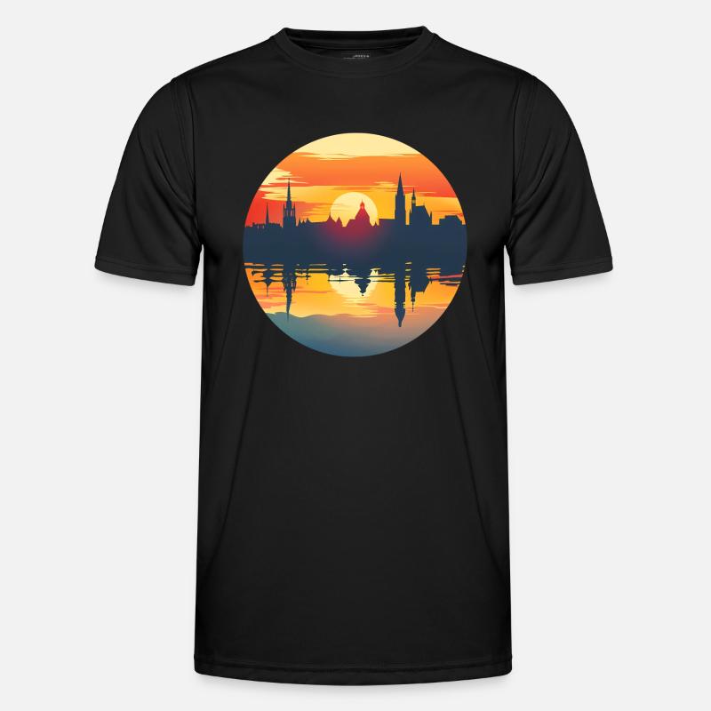 Trier Skyline - Men's Functional T-Shirt - black