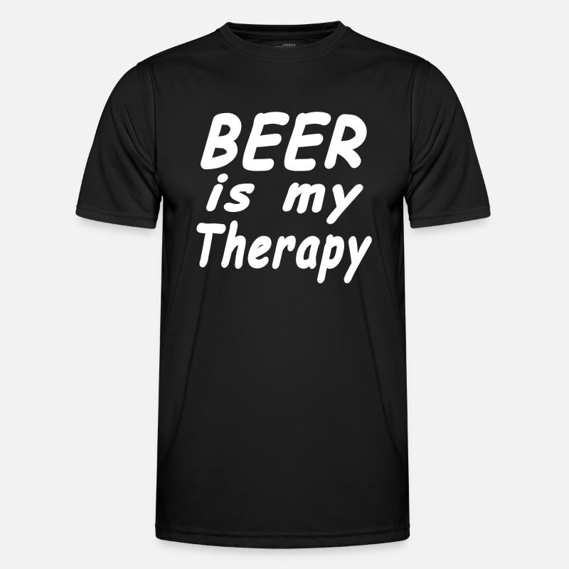 Bier - Männer Funktions-T-Shirt - Schwarz