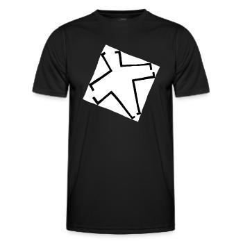 Bannière de la Fraternité - T-shirt sport Homme - noir - Devant - AI Model Male 178 dark (178cm)