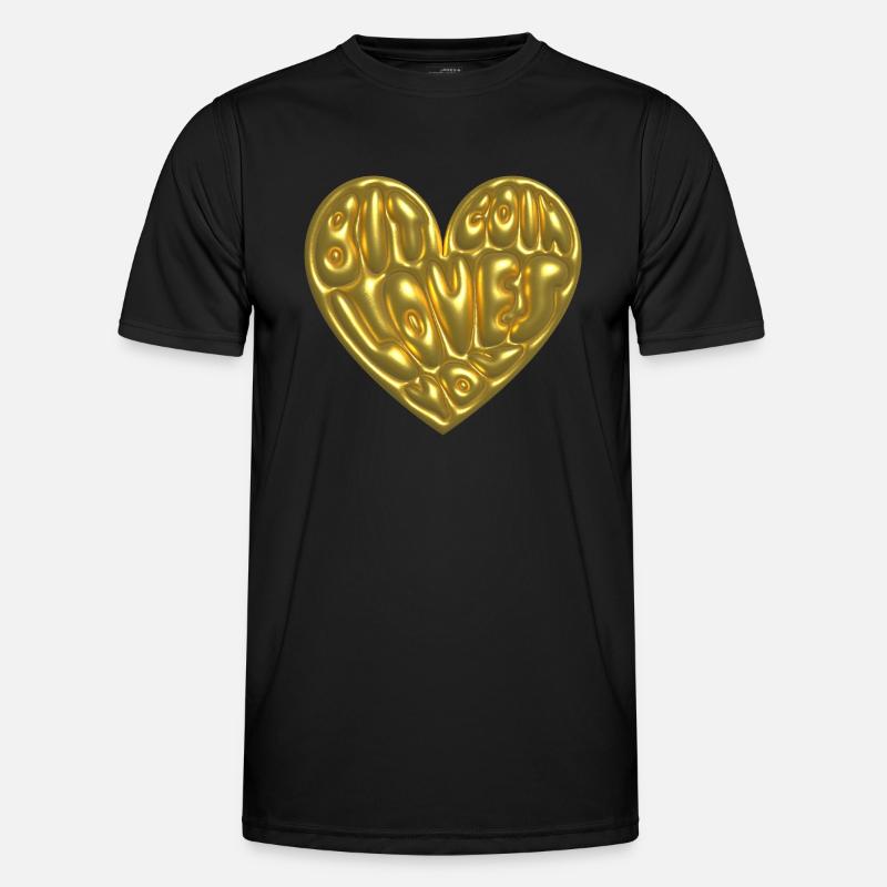 Bitcoin elsker dig - Funktionsshirt til herrer - sort