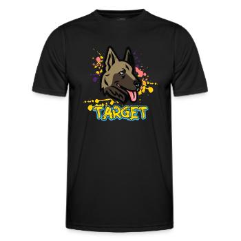 Hund - Fokus - Männer Funktions-T-Shirt - Schwarz - Vorne - AI Model Male 178 dark (178cm)
