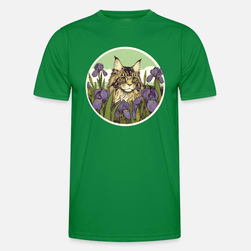 Brown Tabby Cat Iris Men's Functional T-Shirt