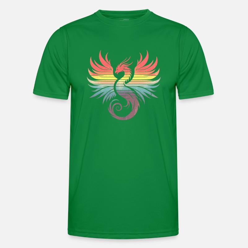 phénix coucher de soleil rétro T-shirt sport Homme