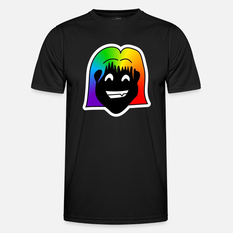 Big Grin : Sticky Queer Pride - Men's Functional T-Shirt - black