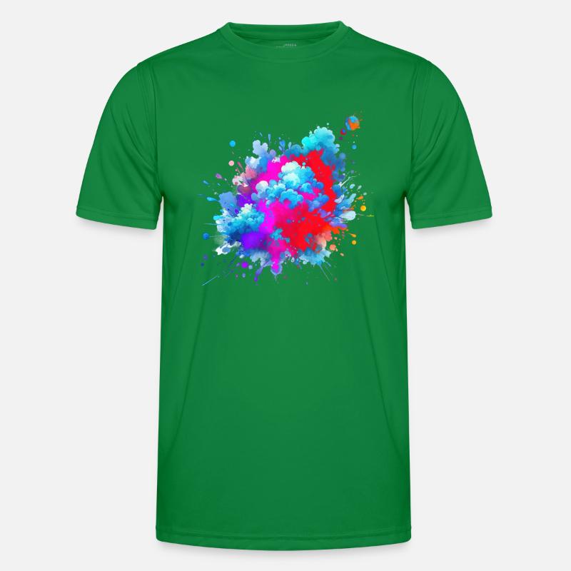 splash drop liquid abstract background water wave Men's Functional T-Shirt
