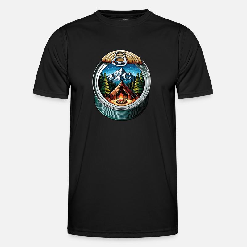 Camping Lagerfeuer Dose Männer Funktions-T-Shirt