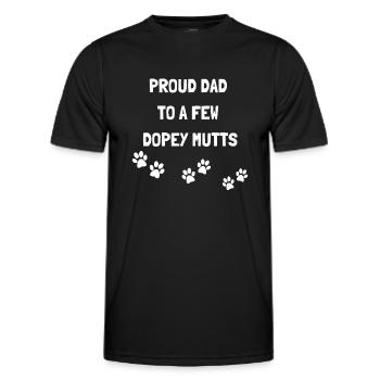 Proud Dog Dad - Men's Functional T-Shirt - black - Front - AI Model Male 178 dark (178cm)