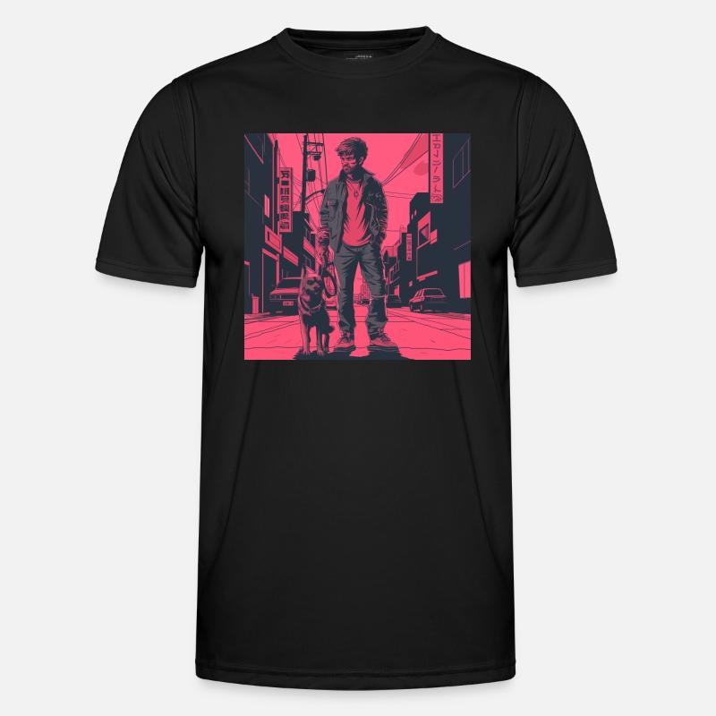 Années 80 Anime Guy Calmant Impression de mode de haute qualité T-shirt sport Homme
