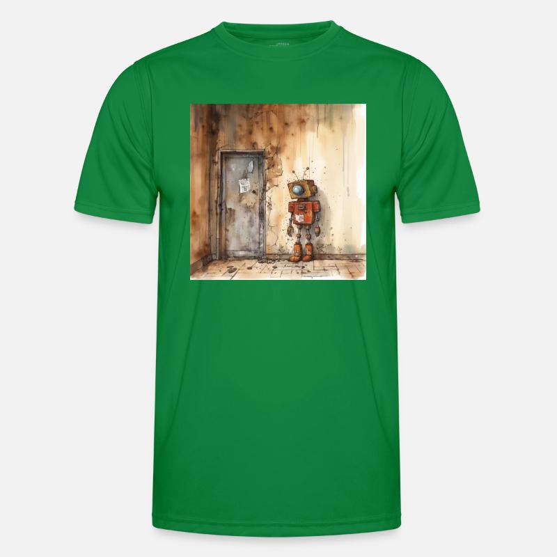 Old Rusty Abandoned Robot 4 Men's Functional T-Shirt
