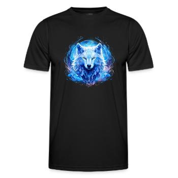 Himmlischer Wolf - Männer Funktions-T-Shirt - Schwarz - Vorne - AI Model Male 178 dark (178cm)