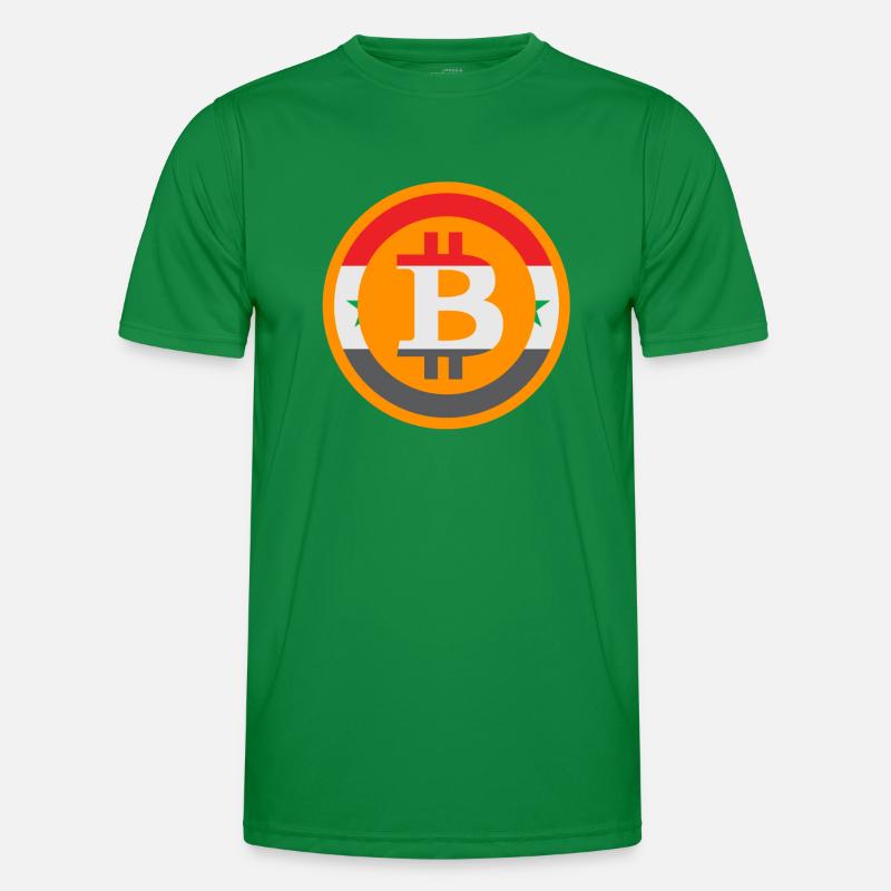 Bitcoin Syrien Männer Funktions-T-Shirt