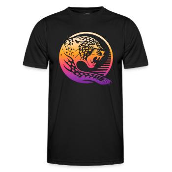 animal, bête, faune, espèce animale, art, forêt, flore - T-shirt sport Homme - noir - Devant - AI Model Male 178 dark (178cm)