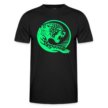 animal, bête, faune, espèce animale, art, forêt, flore - T-shirt sport Homme - noir - Devant - AI Model Male 178 dark (178cm)