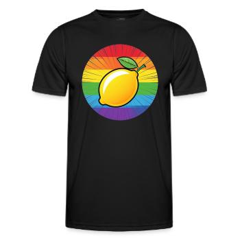 LGBTQ Citron Lime - T-shirt sport Homme - noir - Devant - AI Model Male 178 dark (178cm)