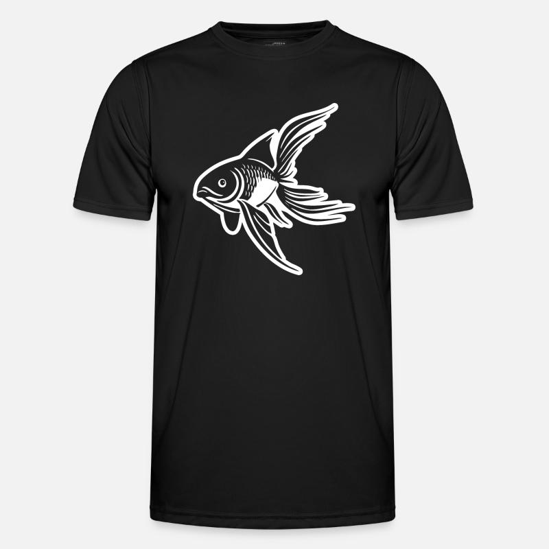 Fisch - Männer Funktions-T-Shirt - Schwarz