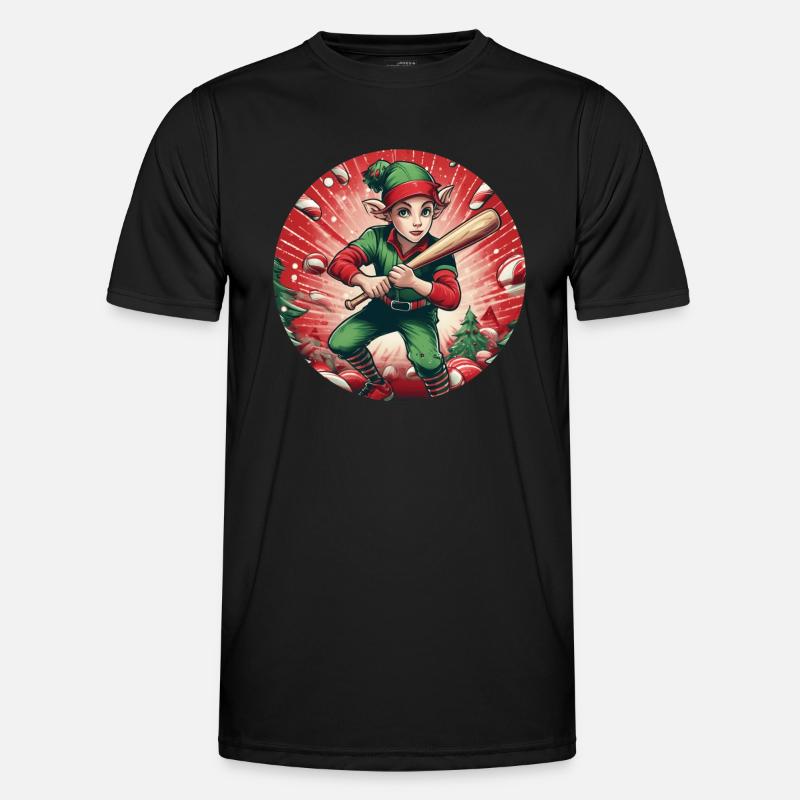 Baseball elfe de Noël T-shirt sport Homme