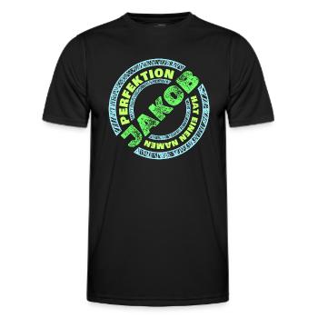 Jacob - T-shirt sport Homme - noir - Devant - AI Model Male 178 dark (178cm)