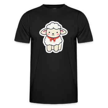 Lamm - Männer Funktions-T-Shirt - Schwarz - Vorne - AI Model Male 178 dark (178cm)
