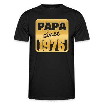 1976 - Männer Funktions-T-Shirt - Schwarz - Vorne - AI Model Male 178 dark (178cm)