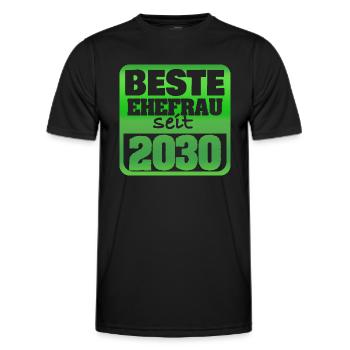 Ehe 2030 - Männer Funktions-T-Shirt - Schwarz - Vorne - AI Model Male 178 dark (178cm)