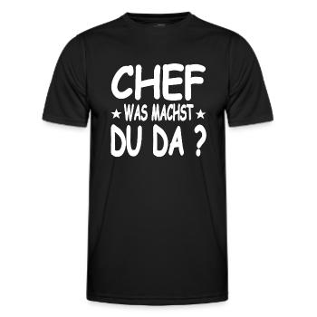 Chef - Männer Funktions-T-Shirt - Schwarz - Vorne - AI Model Male 178 dark (178cm)