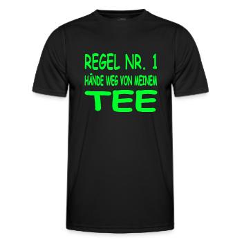 Tee - Männer Funktions-T-Shirt - Schwarz - Vorne - AI Model Male 178 dark (178cm)