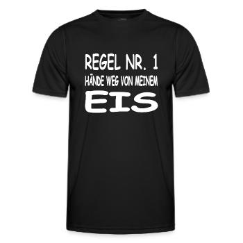 Eis - Männer Funktions-T-Shirt - Schwarz - Vorne - AI Model Male 178 dark (178cm)
