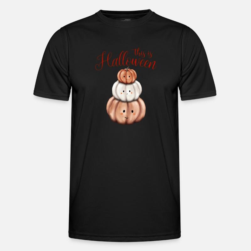 This is Halloween, 3 Fall Pumpkins - Men's Functional T-Shirt - black