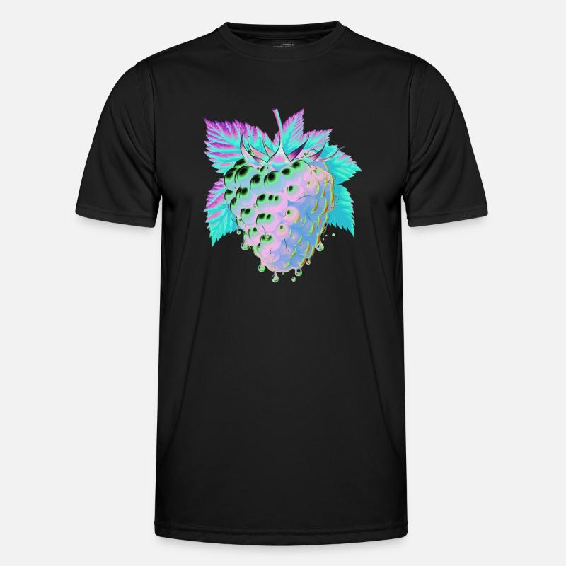 Runny Psychedelic Raspberry - Men's Functional T-Shirt - black