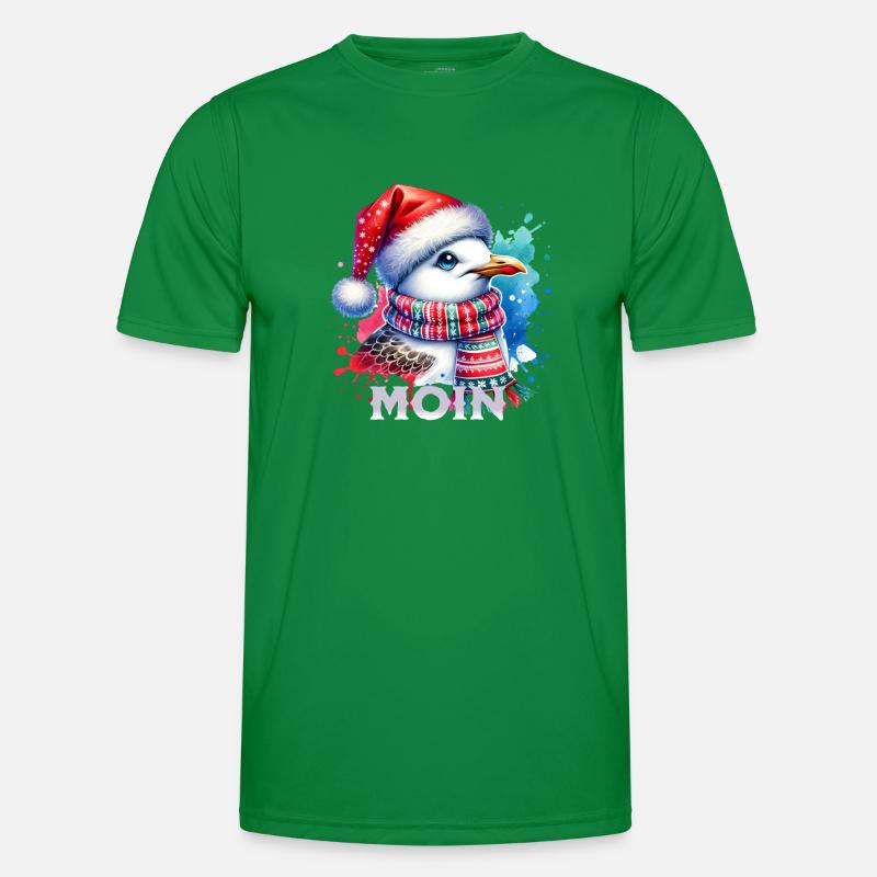 Moin Möwe Weihnachten Männer Funktions-T-Shirt