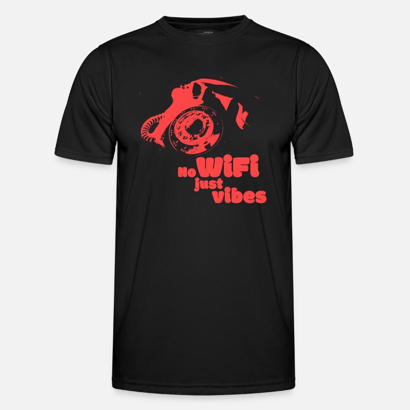 Pas de Wifi, juste des Vibes - variante rouge T-shirt sport Homme
