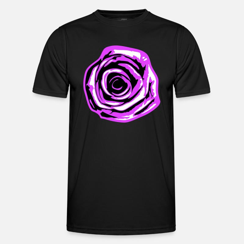 Hübsche Schöne Rose Blüte Blatt Röschen Romantisch Männer Funktions-T-Shirt