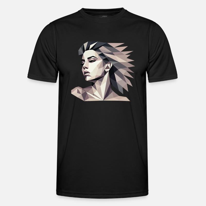 Design "Triangular reflect" - Männer Funktions-T-Shirt - Schwarz