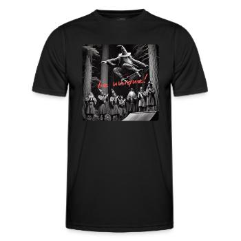 Crazy Wizard Skateboard - T-shirt sport Homme - noir - Devant - AI Model Male 178 dark (178cm)