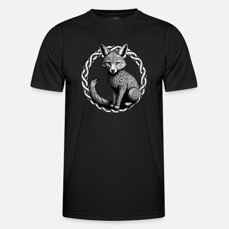 Fuchs mit keltischem Knoten 01 Männer Funktions-T-Shirt
