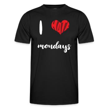 Hate Mondays Stop Hate Anti Hate - Men's Functional T-Shirt - black - Front - AI Model Male 178 dark (178cm)