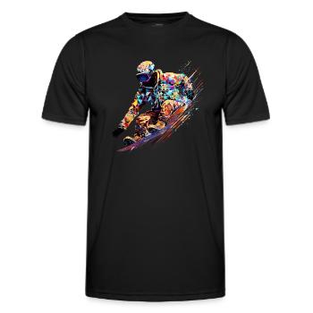 Snowboard Sport Spiel Champion Wettbewerb Zusammenfassung - Männer Funktions-T-Shirt - Schwarz - Vorne - AI Model Male 178 dark (178cm)