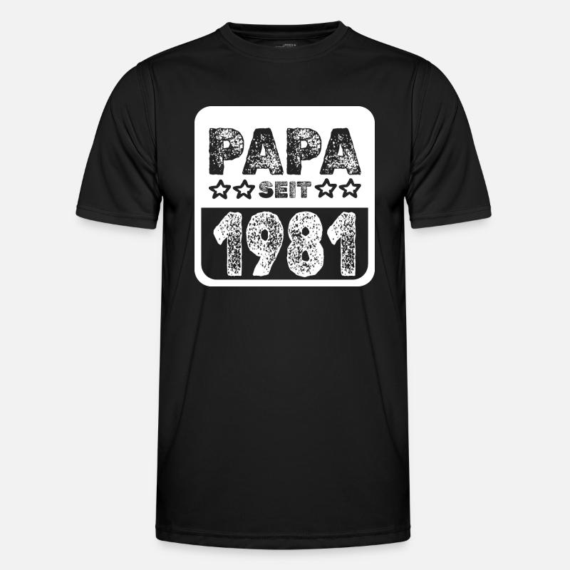 1981 - Männer Funktions-T-Shirt - Schwarz