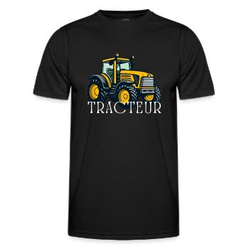 Traktor / Traktor / Traktor - Männer Funktions-T-Shirt - Schwarz - Vorne - AI Model Male 178 dark (178cm)