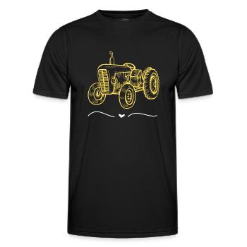 Traktor / Traktor / Traktor - Männer Funktions-T-Shirt - Schwarz - Vorne - AI Model Male 178 dark (178cm)