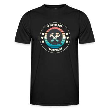 Ich kann nicht DIY - Männer Funktions-T-Shirt - Schwarz - Vorne - AI Model Male 178 dark (178cm)