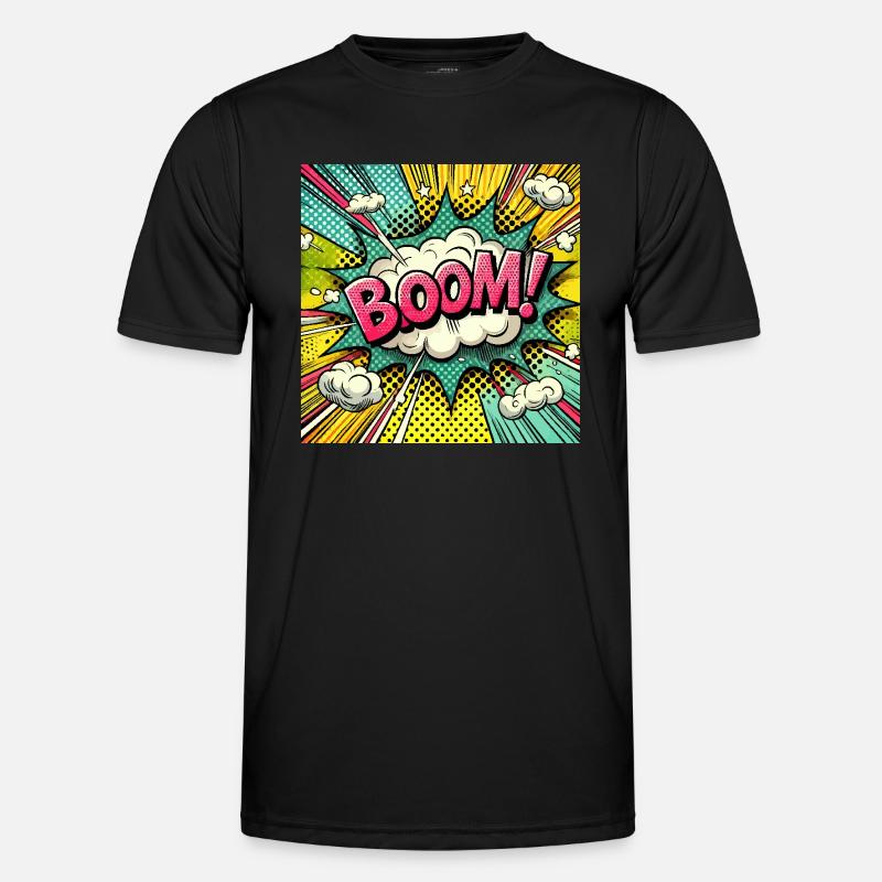 DRÖHNEN! - Comic-Explosion Männer Funktions-T-Shirt