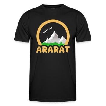 Ararat as a trekking - Men's Functional T-Shirt - black - Front - AI Model Male 178 dark (178cm)