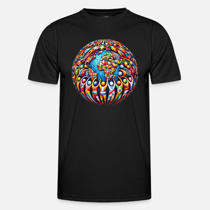 Unity in Diversity – Gemeinsam stark - Männer Funktions-T-Shirt - Schwarz