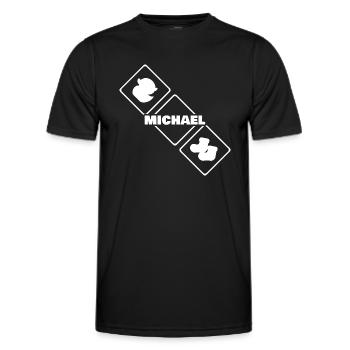 Michael - Men's Functional T-Shirt - black - Front - AI Model Male 178 dark (178cm)