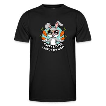 Happy Easter, Carrot My Way! - Men's Functional T-Shirt - black - Front - AI Model Male 178 dark (178cm)
