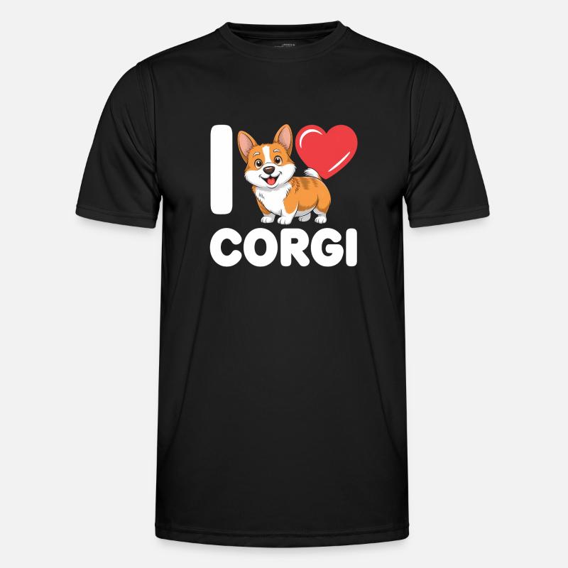 corgi - Men's Functional T-Shirt - black